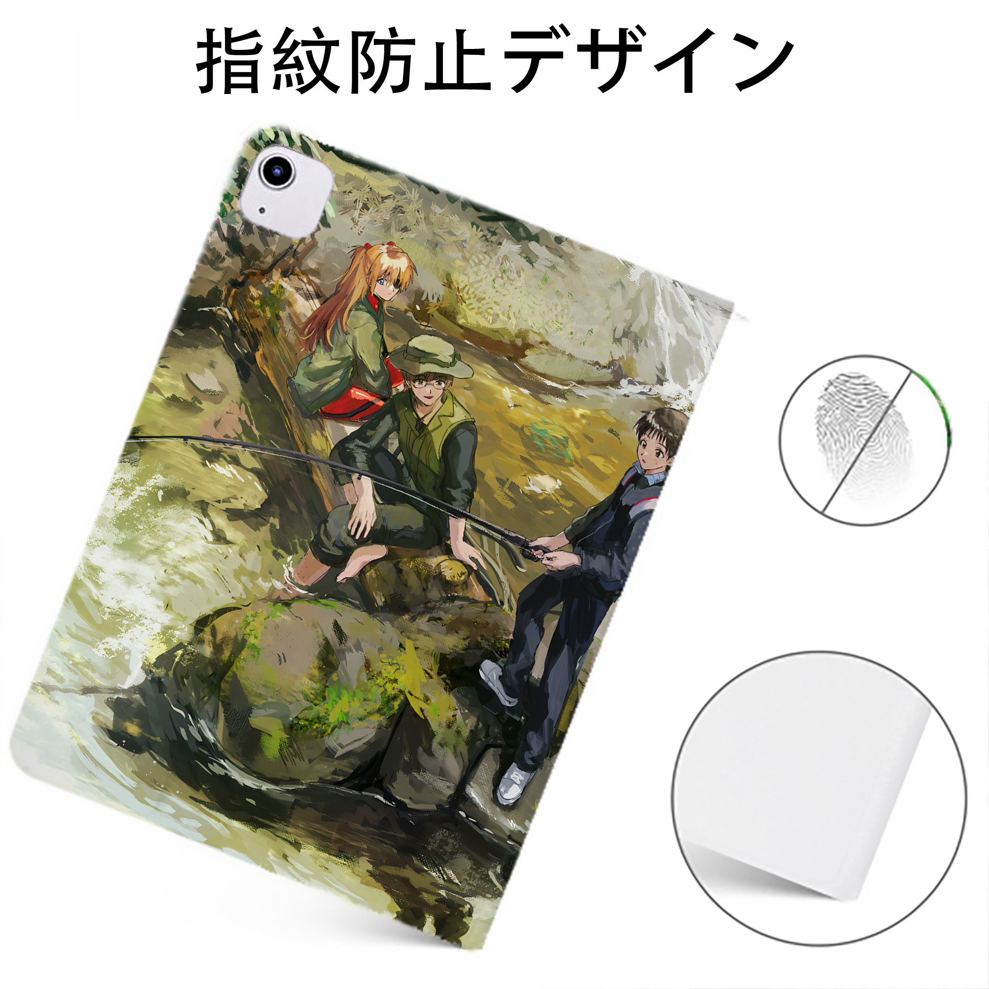 （画像用） EVA 新世紀エヴァンゲリオン IPadケース ペンホルダー付き ブックスタイルデザイン